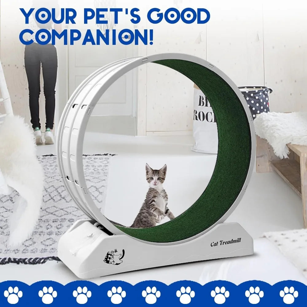 "Cat Treadmill Wheel Exerciser for Improved Feline Health and Enrichment"