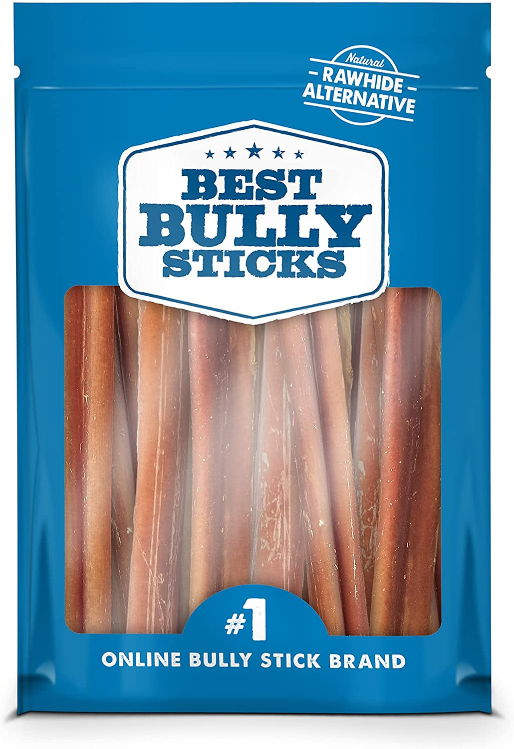 4 Inch All-Natural Bully Sticks for Dogs - 4” Fully Digestible, 100% Grass-Fed Beef, Grain and Rawhide Free | 8 Oz