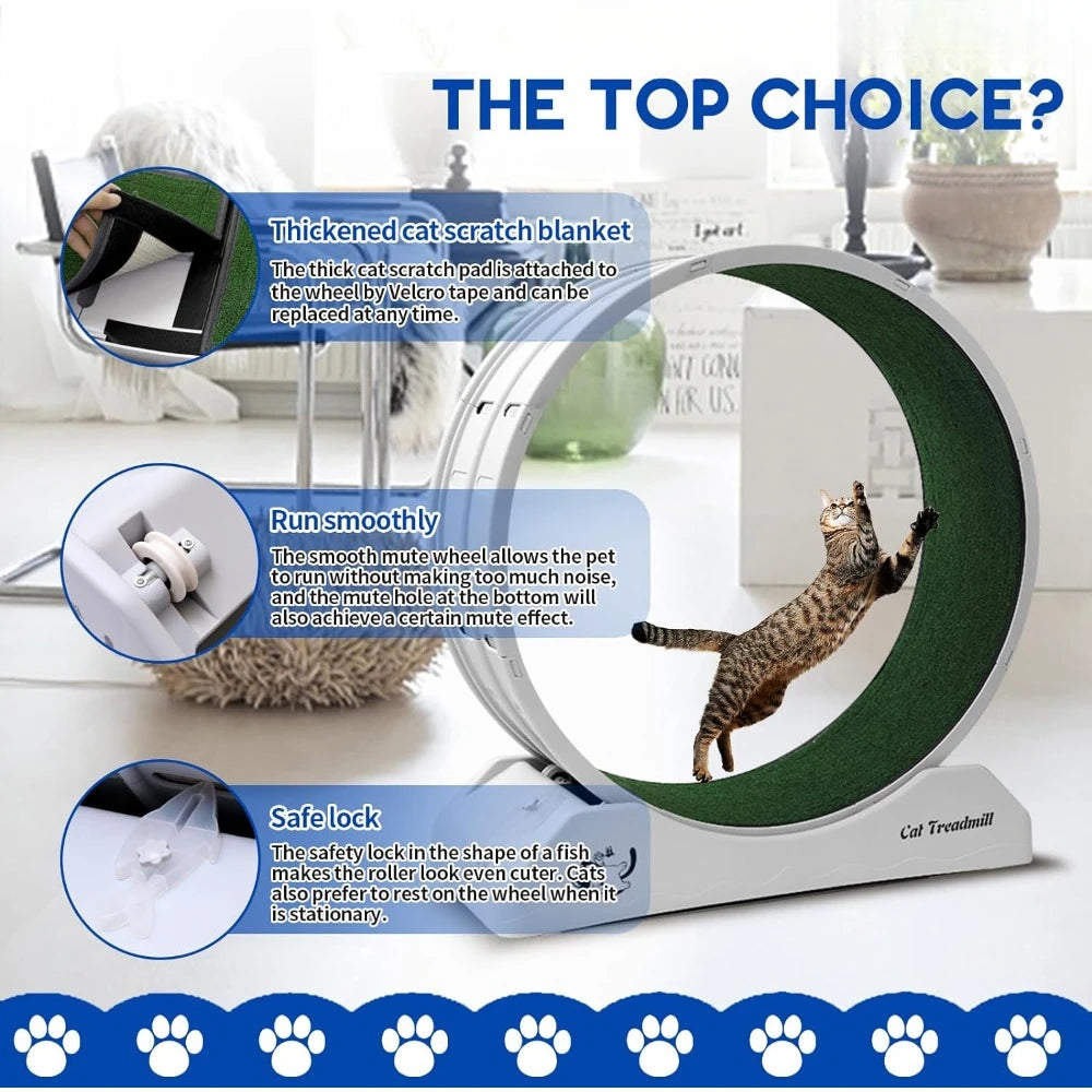 "Cat Treadmill Wheel Exerciser for Improved Feline Health and Enrichment"