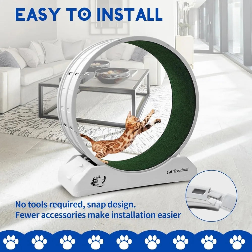 "Cat Treadmill Wheel Exerciser for Improved Feline Health and Enrichment"