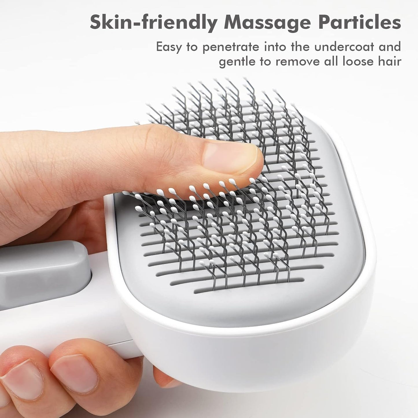 Cat Brush with Release Button, Cat Brushes for Indoor Cats Shedding, Cat Brush for Long or Short Haired Cats, Cat Grooming Brush Cat Comb for Kitten Rabbit Massage Removes Loose Fur