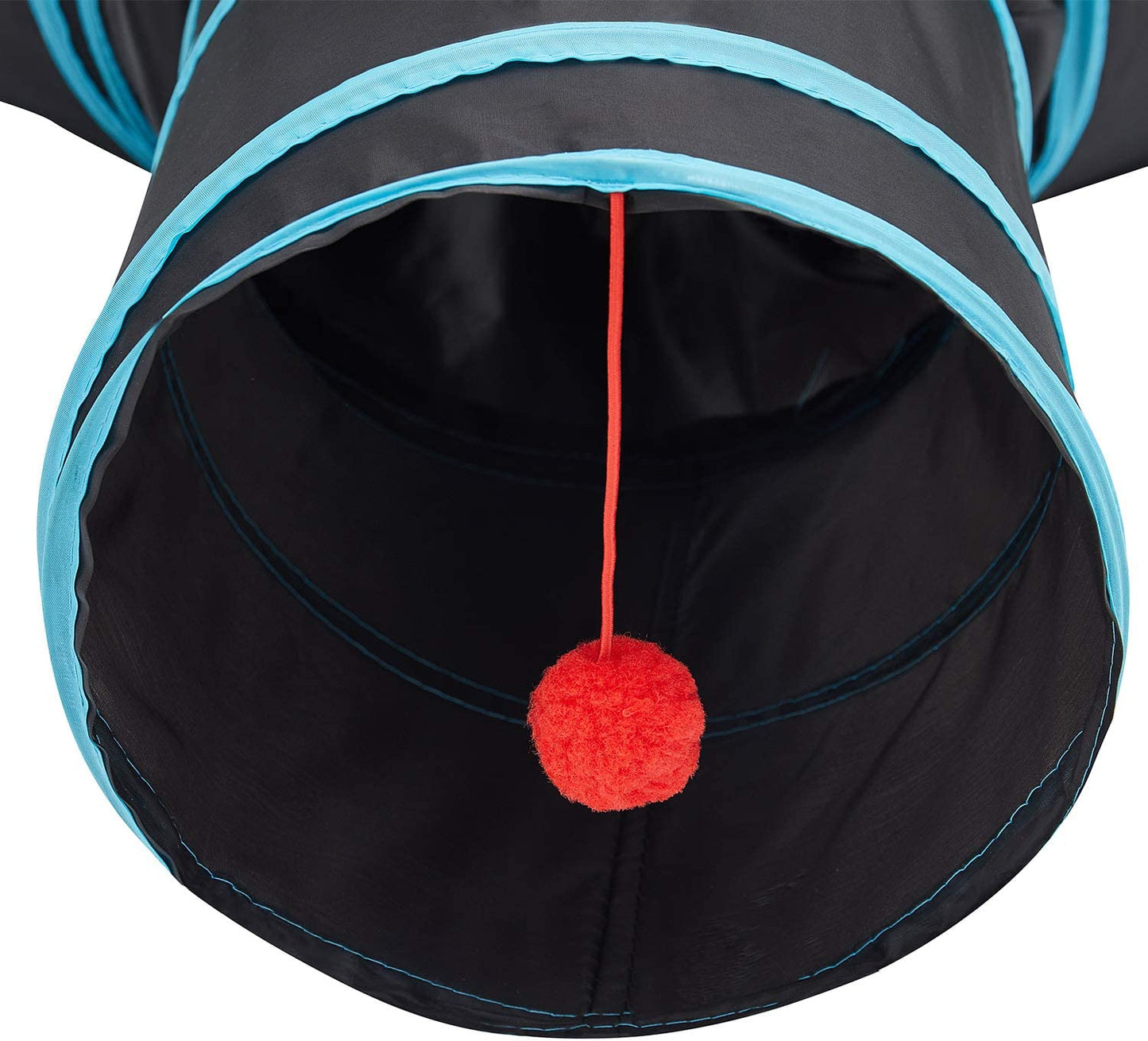 Pet Cat Tunnel Tube Toys 3 Way Collapsible, Tunnels for Indoor Cats,Kitty Bored Peek Hole Toy Ball Cat, Puppy, Kitty, Kitten, Rabbit