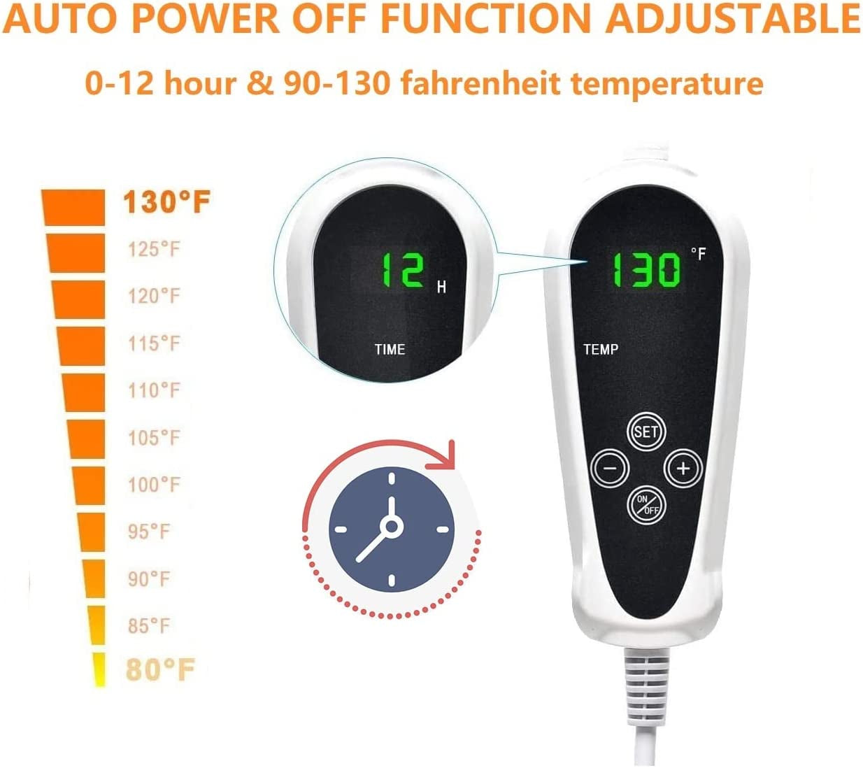 Pet Heating Pad for Cats,Dog Heating Pad Temperature Adjustable Electric Heated Pet Bed Mat with Timer,Waterproof Pet Heating Pads Cat Warming Pad