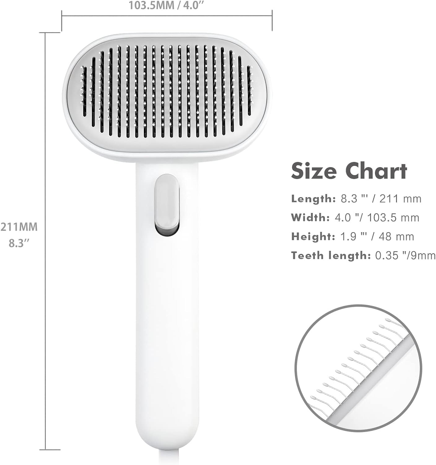Cat Brush with Release Button, Cat Brushes for Indoor Cats Shedding, Cat Brush for Long or Short Haired Cats, Cat Grooming Brush Cat Comb for Kitten Rabbit Massage Removes Loose Fur