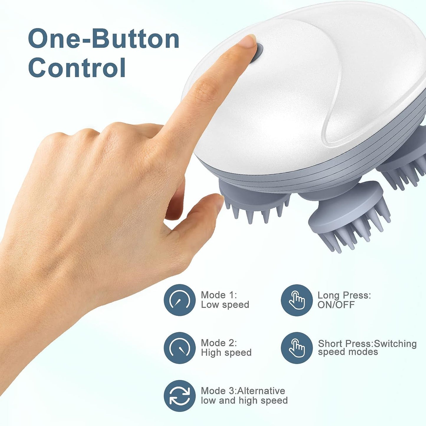 Upgraded Handheld Pet Massager for Dogs and Cats, Electric Cat Massager Dog Massager, with 4 Rotatable Massage Heads, Three Modes, for Relieving Tight Stiffness Muscles, Promote Bonding