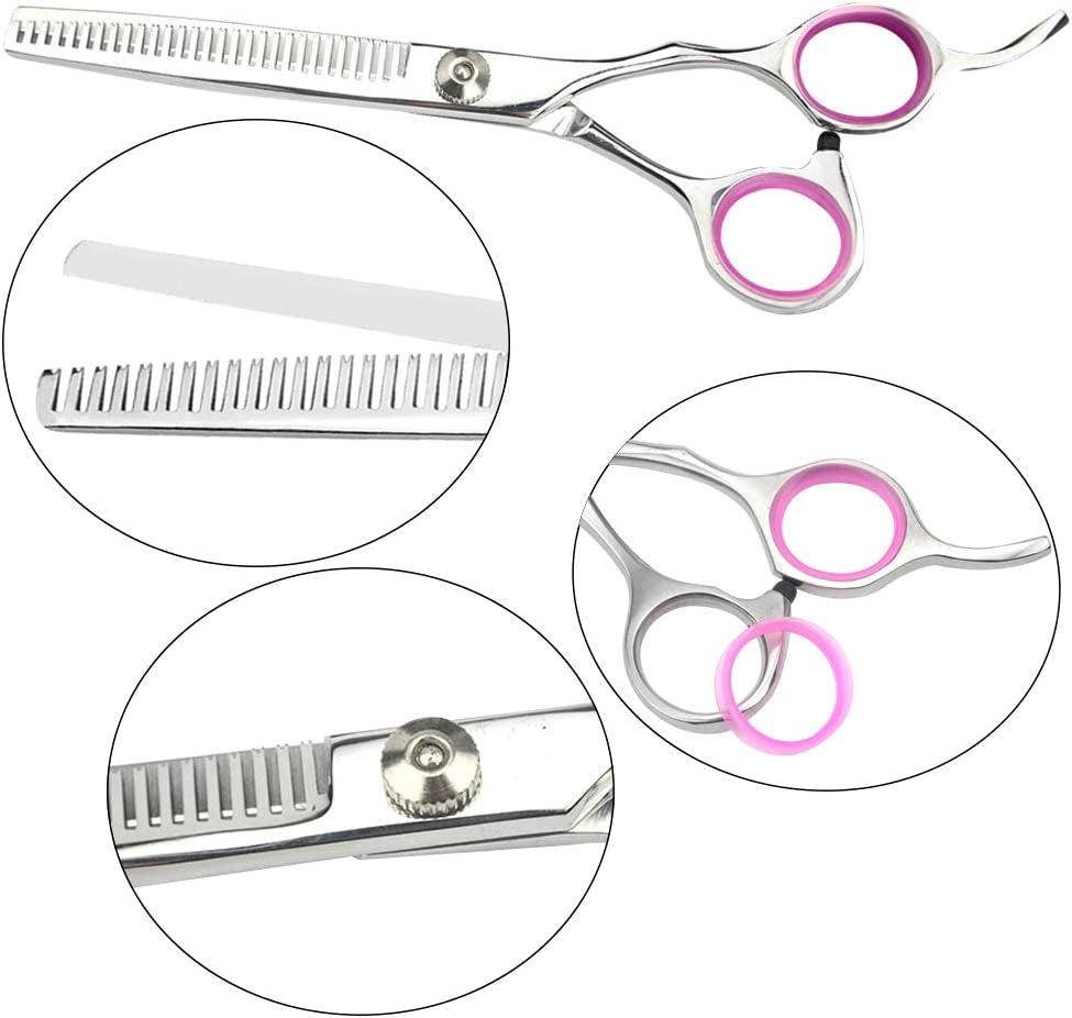 Professional PET DOG Grooming Scissors Suit,Cutting&Curved&Thinning Shears (6.0")