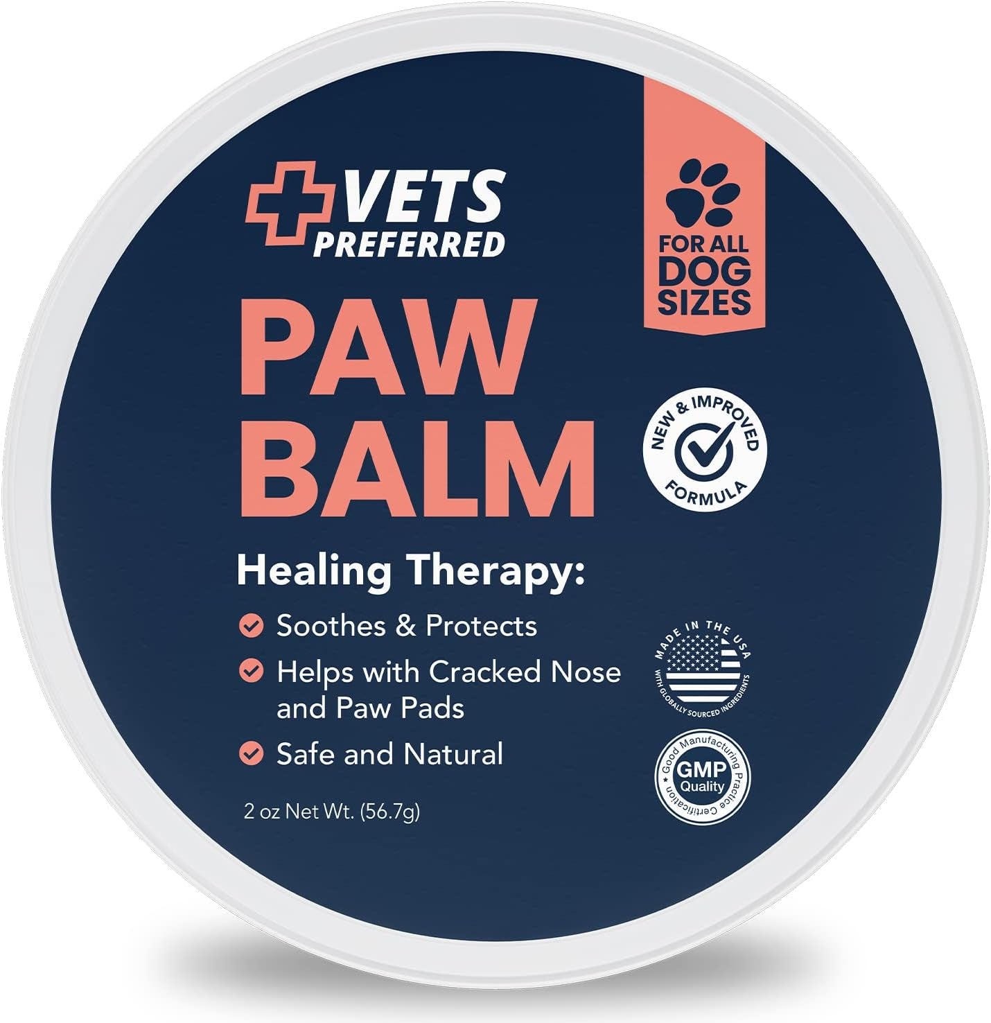 Paw Balm Pad Protector for Dogs – Dog Paw Balm Soother – Heals, Repairs and Moisturizes Dry Noses and Paws – Ideal for Extreme Weather Season Conditions - 2 Oz
