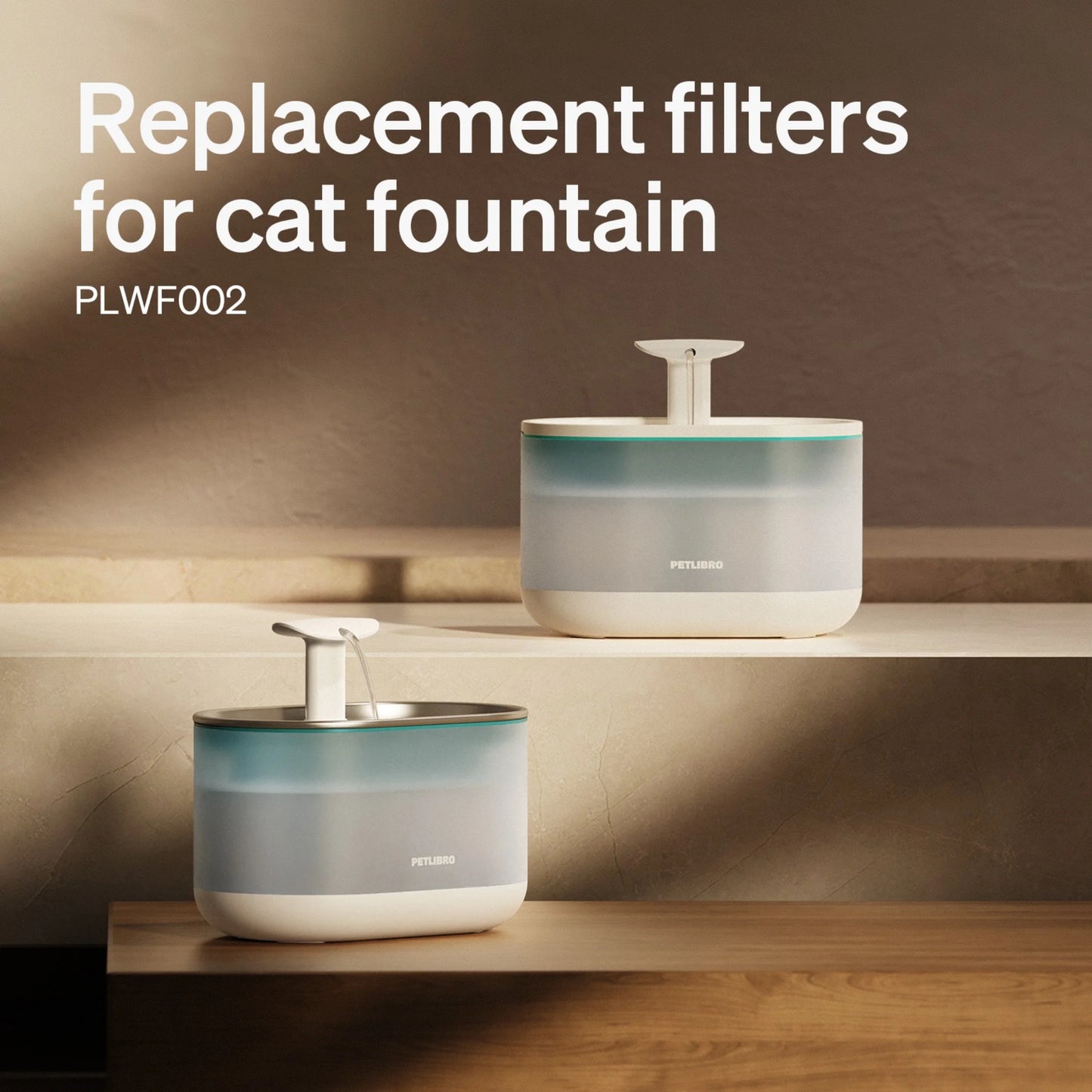 Capsule Stainless Steel Cat Water Fountain Replacement Filter 8 Pack for 2.1Lcat Water Fountain 4 Months Set for Ultra Quiet Cat Fountain