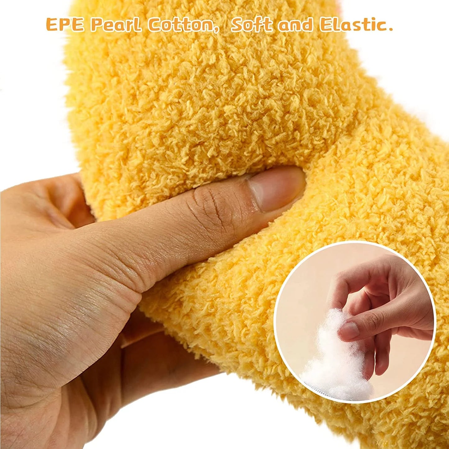 Ultra Soft Fluffy Small U-Shaped Calming Pet Pillow for Cats, Yellow