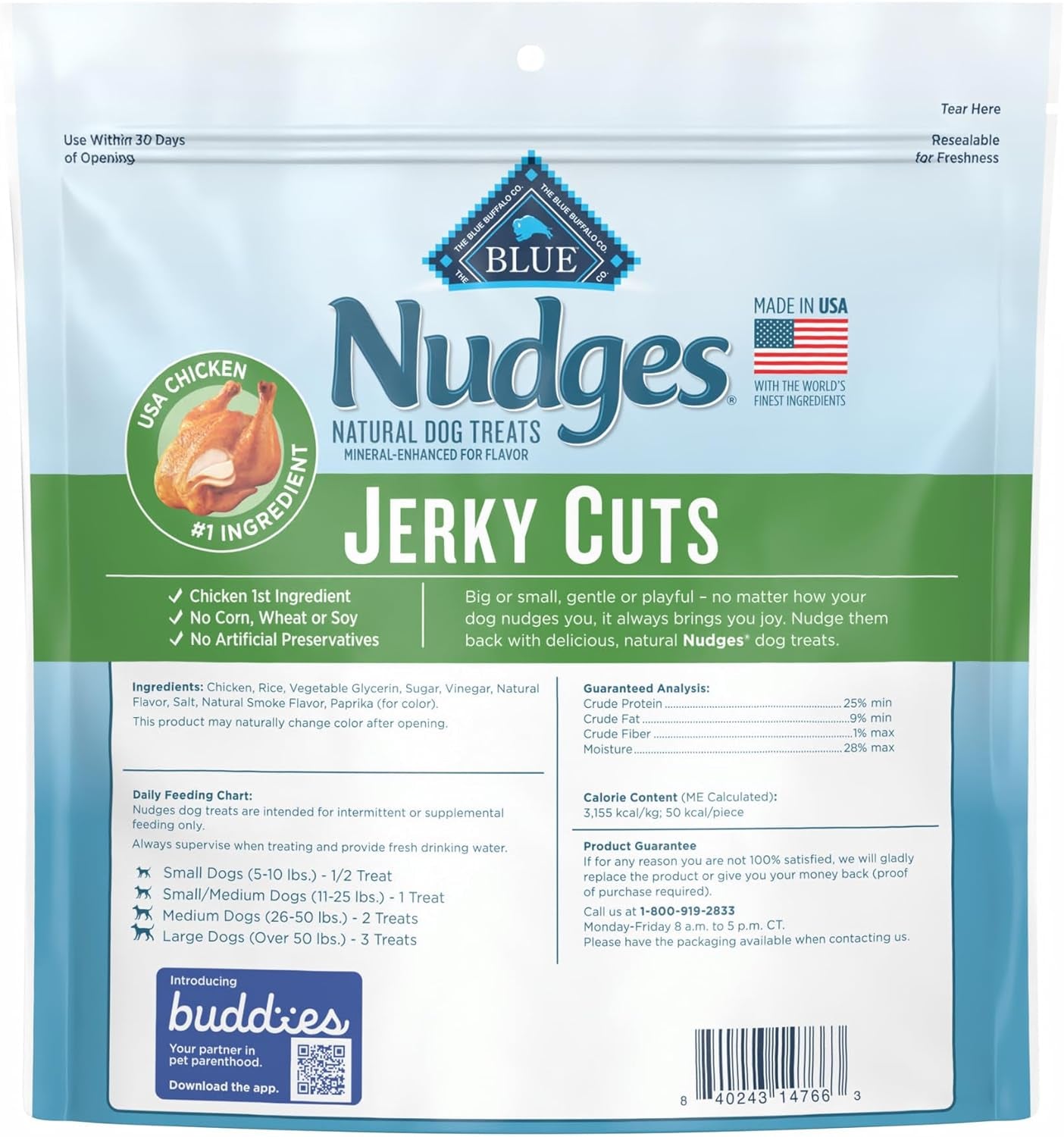 Nudges Jerky Cuts Natural Dog Treats, Chicken, 16Oz Bag