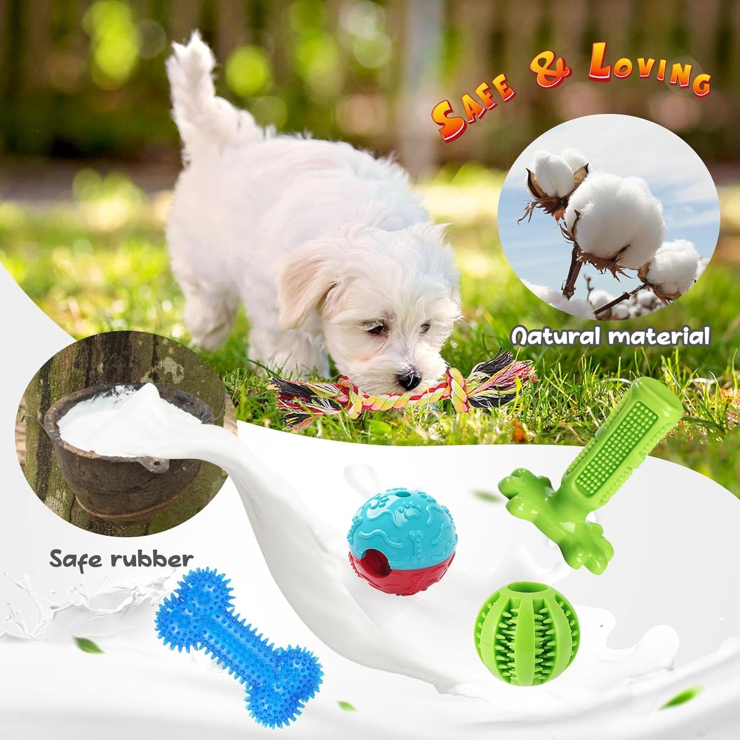 Dog Chew Toys for Puppy - 23 Pack Puppies Teething Chew Toys for Boredom, Pet Dog Toothbrush Chew Toys with Rope Toys, Treat Balls and Dog Squeaky Toy for Puppy and Small Dogs