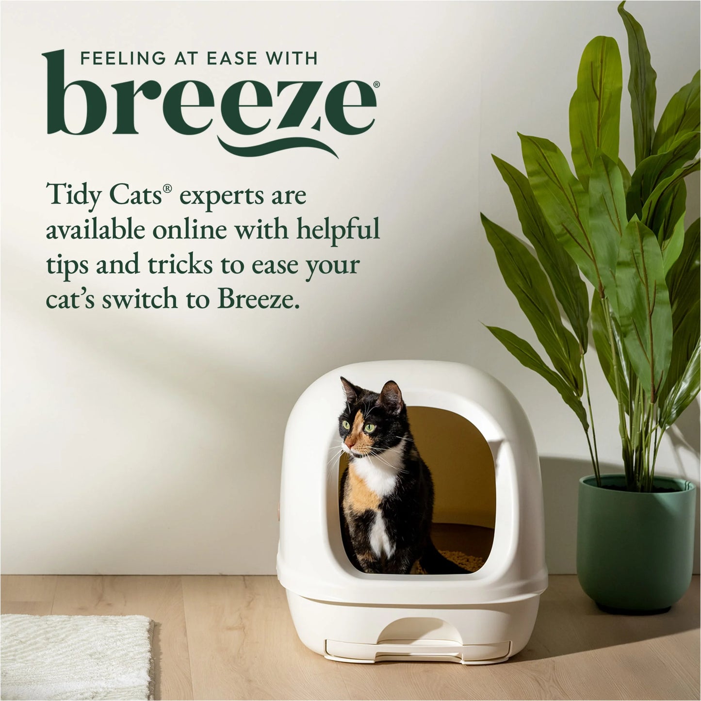 Purina  Breeze Covered Cat Litter Box System Kit with Pellet Cat Litter, Hooded Litter Box, and Litter Box Pads