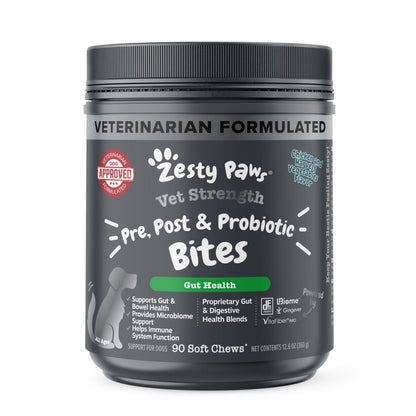 Vet Strength Pre, Post & Probiotic Bites Chicken & Harvest Vegetables Flavor Dog Supplement, 90 Count