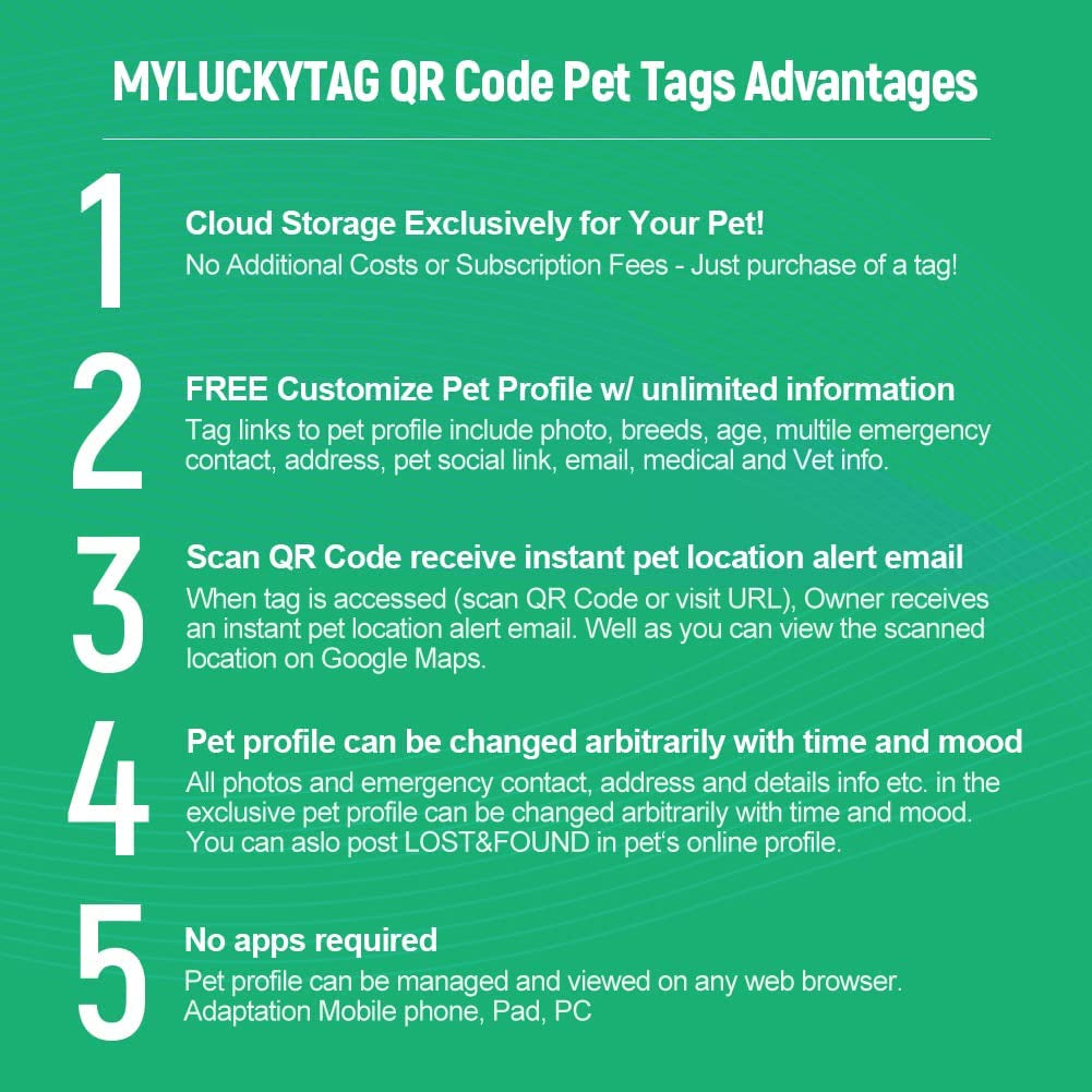 Stainless Steel QR Code Pet ID Tags Dog 