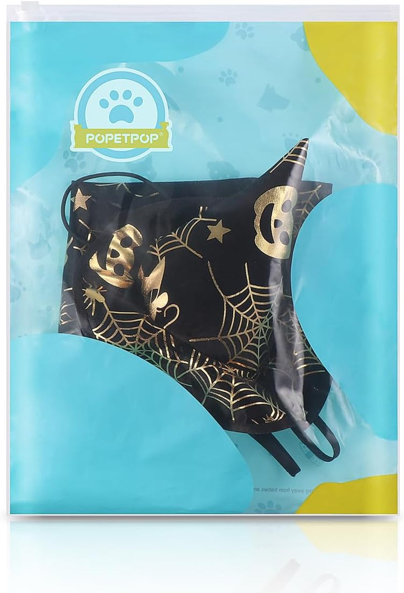 Pet Halloween Costumes Cape with Wizard Hat Dog Cat Halloween Apparels (Size L)