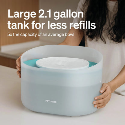 270Oz/2.1Gal/8L Capsule Dog Water Fountain – Anti-Splash, Super Quiet Dispenser for Medium to Large Dogs, Ideal for Dogs, and Multi-Pet Homes