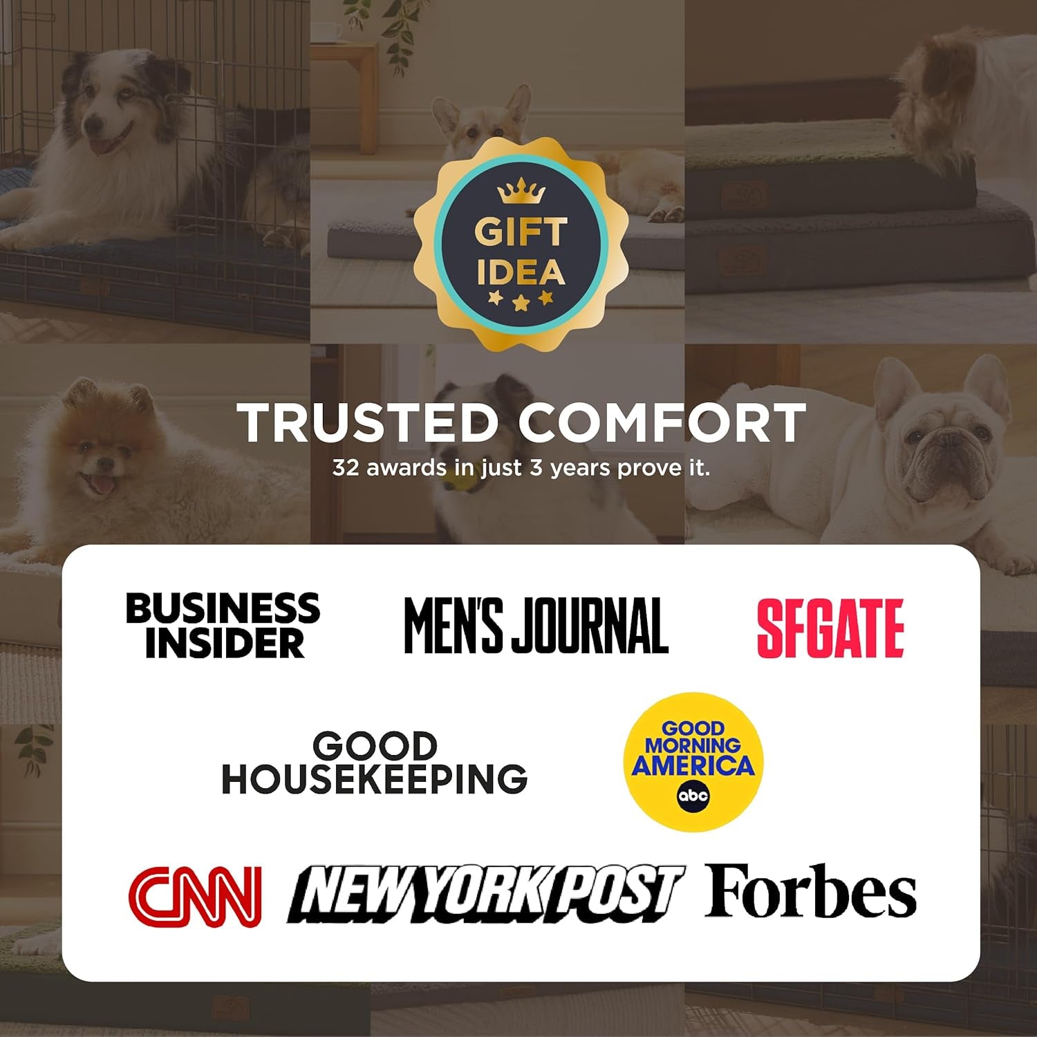 Dog Bed Medium Size Dog - Orthopedic Flat Puppy Beds with Removable Washable Cover, Egg Crate Foam Pet Mat, Suitable for Pet up to 35 Lbs