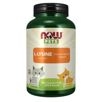Pet Health, L-Lysine Supplement, Powder, Formulated for Cats, NASC Certified, 8-Ounce
