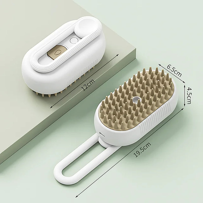 3-in-1 Pet Grooming Steam Brush for Cats and Dogs