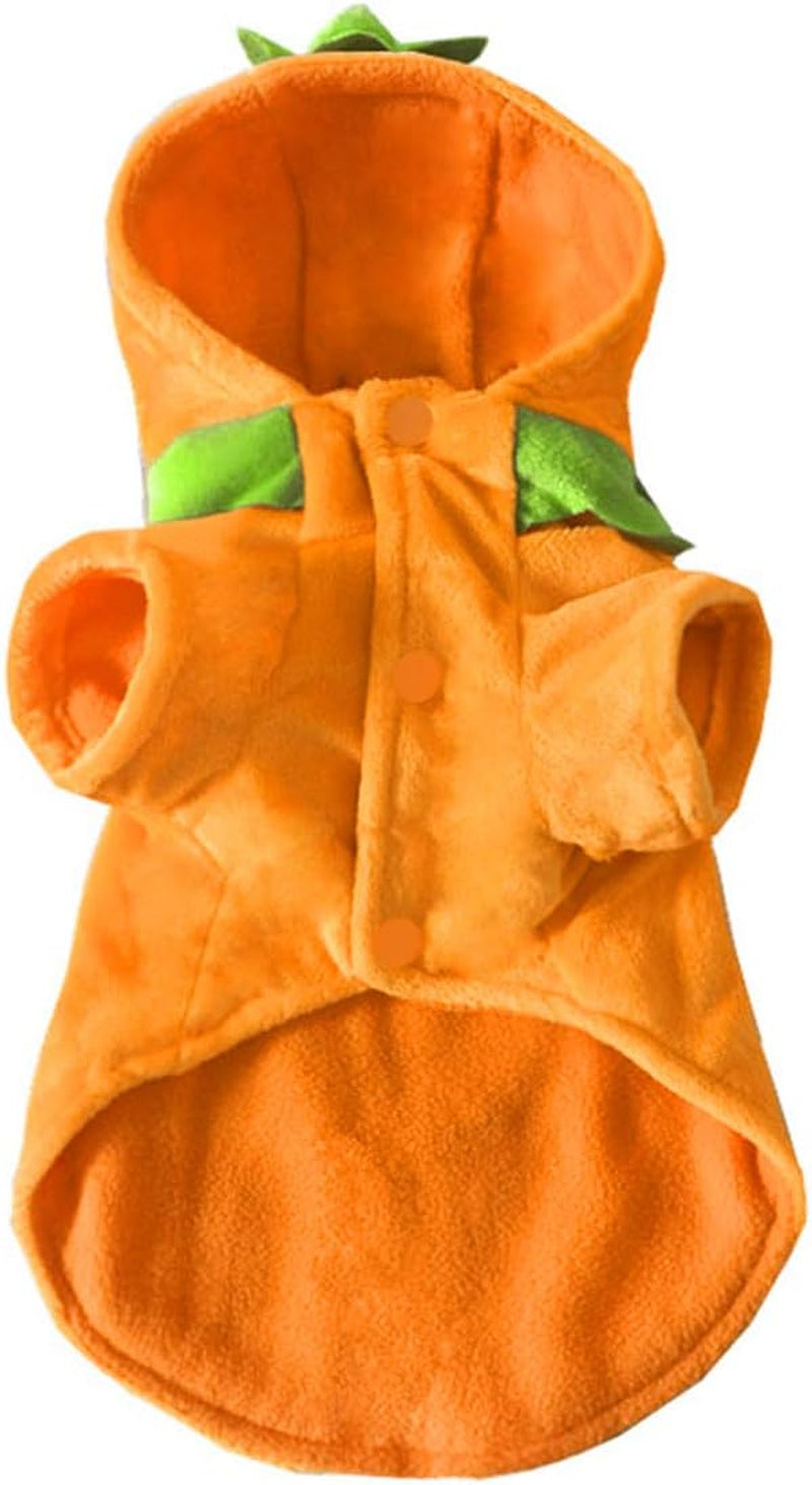 Dog Cat Halloween Pumpkin Costume Pet Cosplay Outfits Clothes Fleece Hoodie Sweater Coat Halloween Costumes for Dogs Puppy Cats