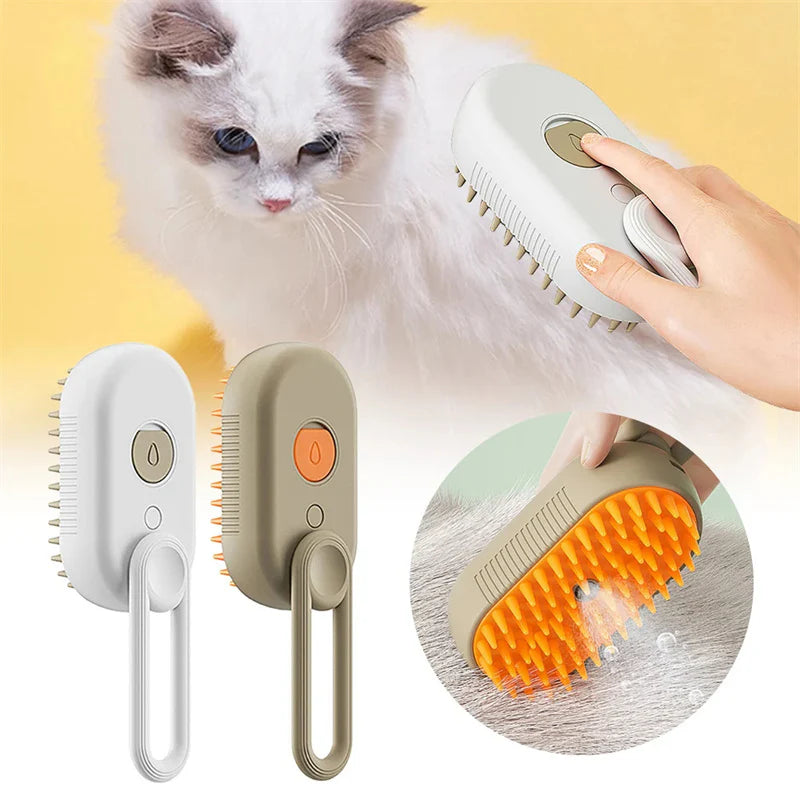 3 in 1 Pet Steam Brush For Gromming