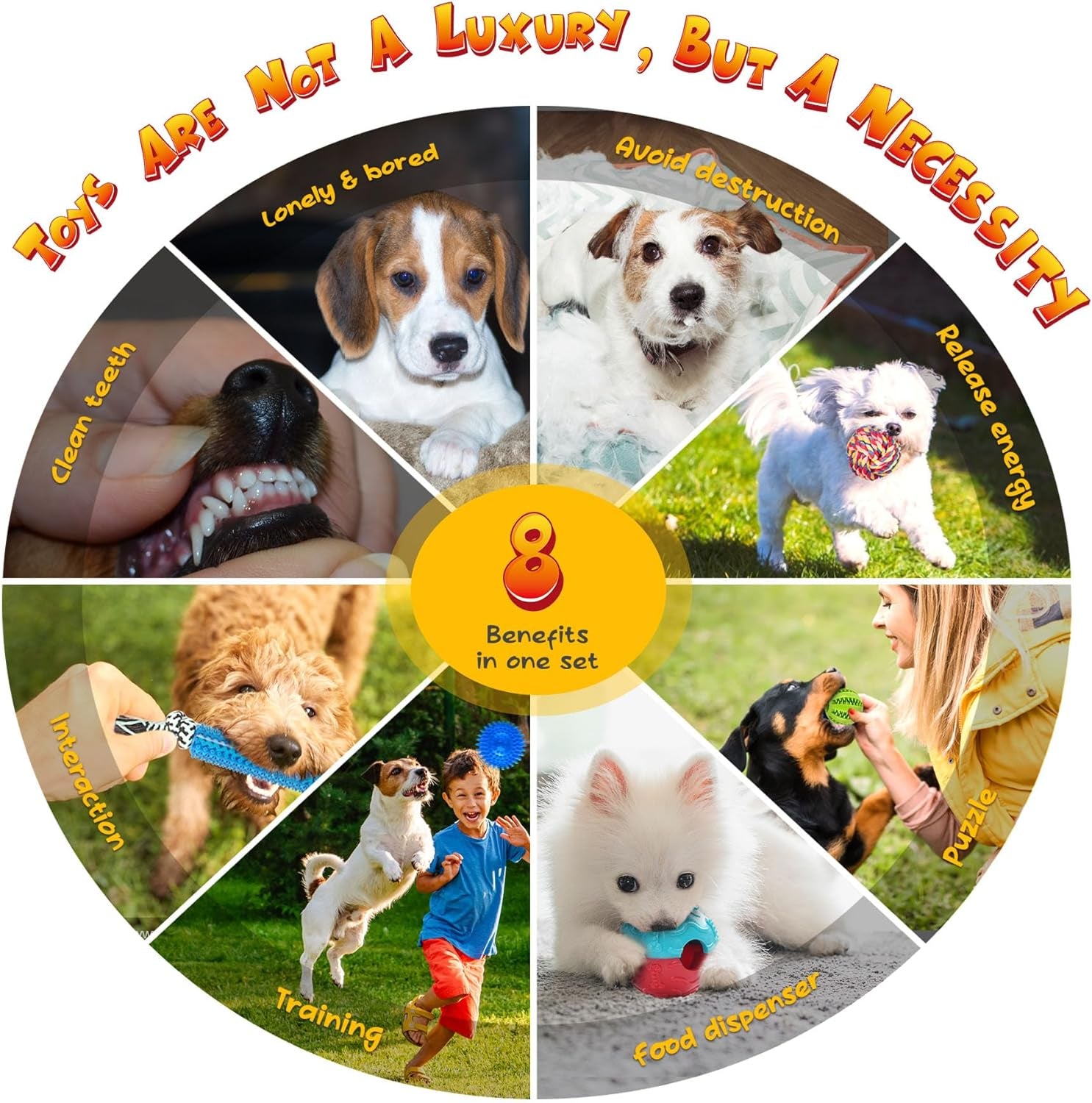 Dog Chew Toys for Puppy - 23 Pack Puppies Teething Chew Toys for Boredom, Pet Dog Toothbrush Chew Toys with Rope Toys, Treat Balls and Dog Squeaky Toy for Puppy and Small Dogs