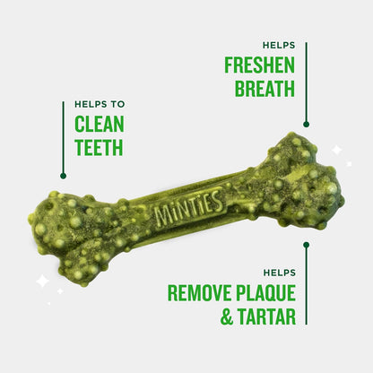 Dental Chews for Dogs, 40 Count, Vet-Recommended Mint-Flavored Dental Treats for Tiny/Small Dogs 5-24 Lbs, Dental Bones Clean Teeth, Fight Bad Breath, and Removes Plaque and Tartar