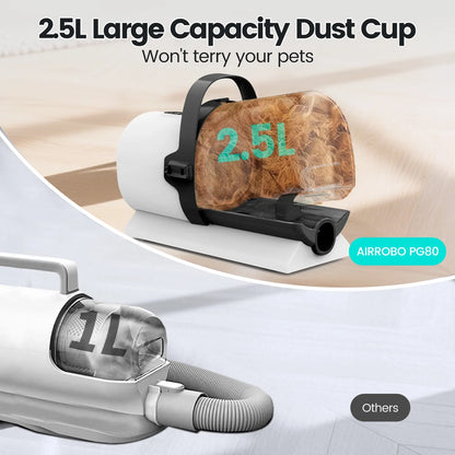 Dog Grooming Kit, 7 Grooming Tools, Pet Grooming Vacuum, Dog Clippers Kit, Low Noise, PG80PLUS