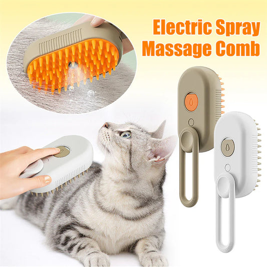 3 in 1 Pet Steam Brush For Gromming