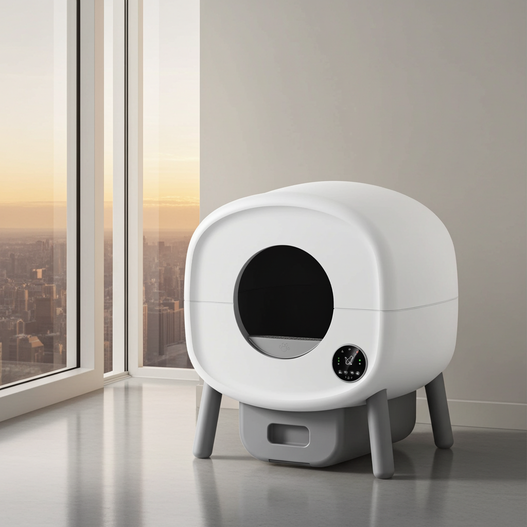 GOOVI Self Cleaning Cat Litter Box Smart Automatic Litter Box with App Control, White