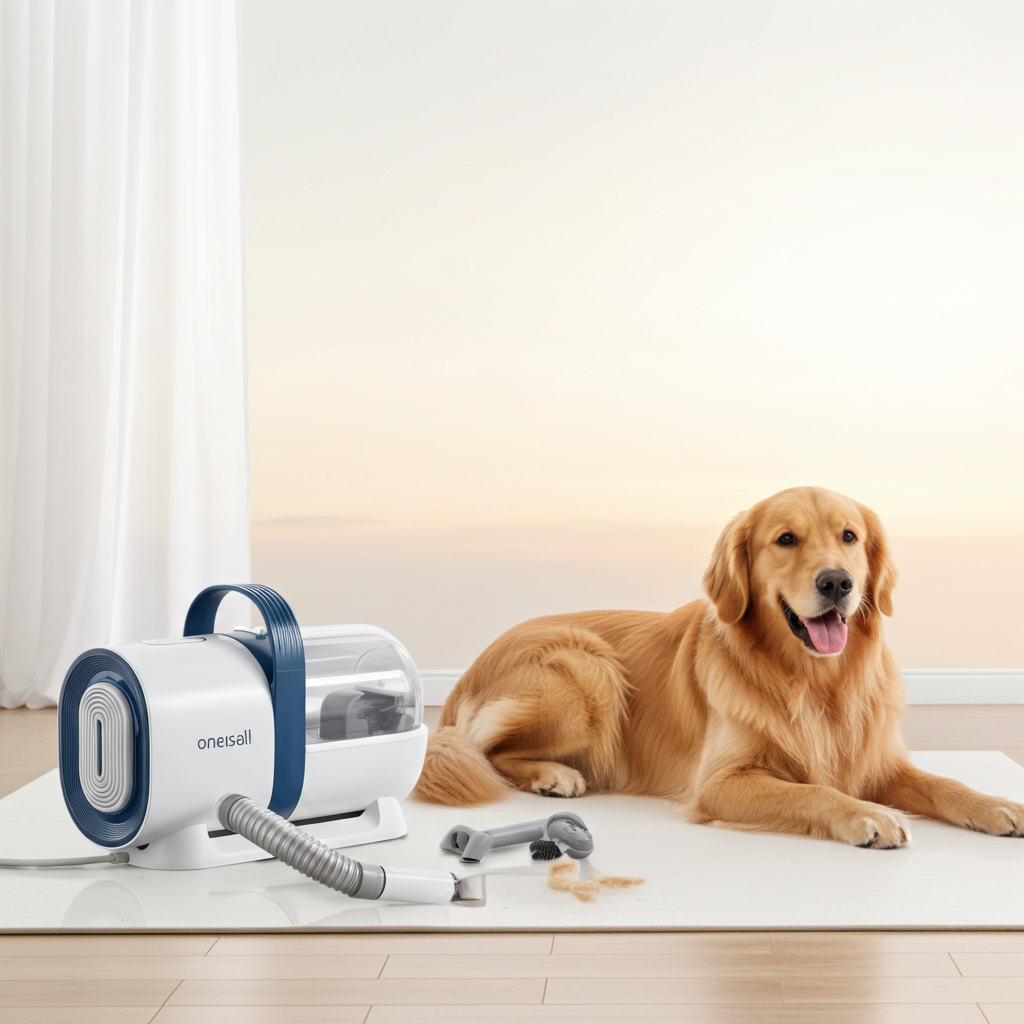 Oneisall pet grooming kit includes 7 proven grooming tools, Blue.