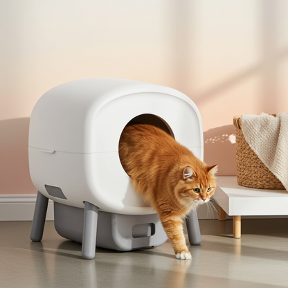GOOVI Self Cleaning Cat Litter Box Smart Automatic Litter Box with App Control, White