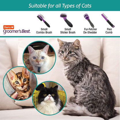 , Groomer'S Best Small Slicker Brush for Cats and Small Dogs, Black/Violet, 1 Count