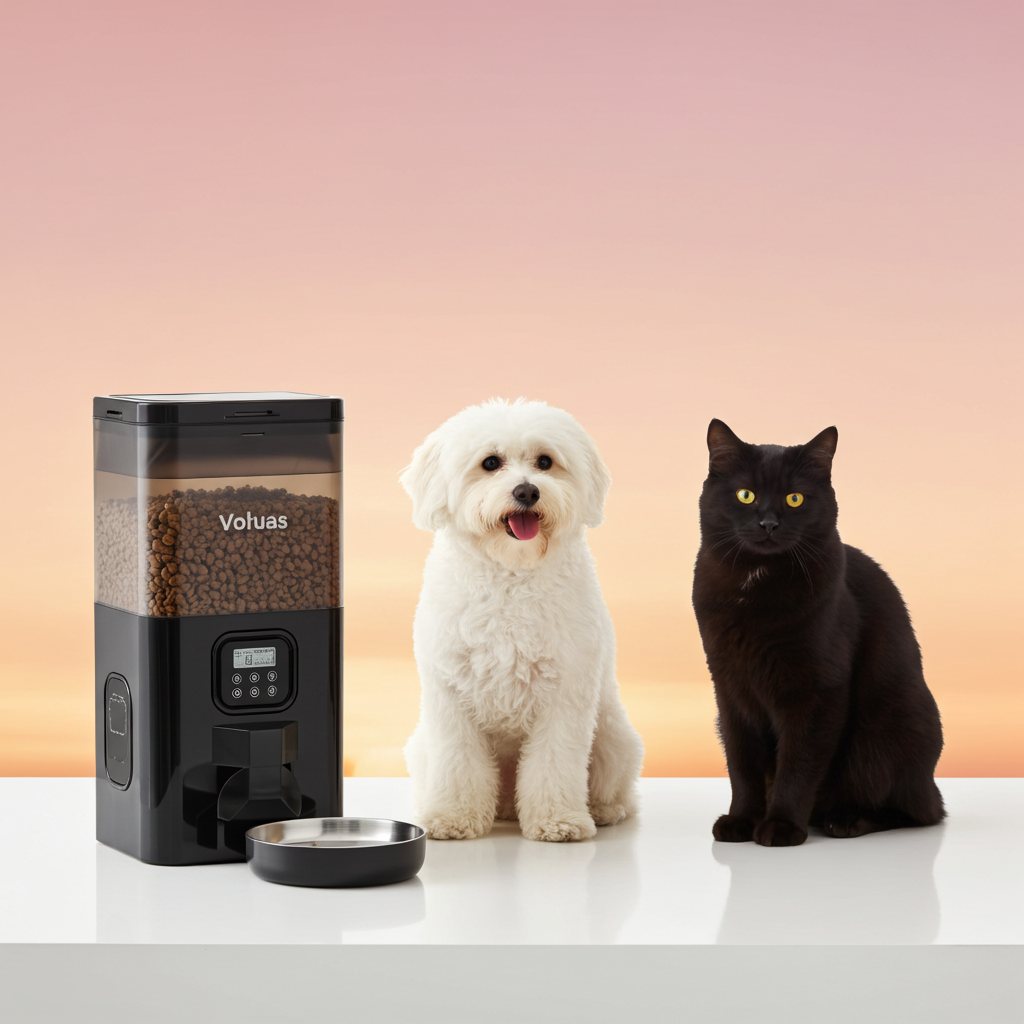 Voluas Automatic Cat Feeder Dispenser.