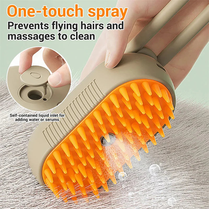 3 in 1 Pet Steam Brush For Gromming