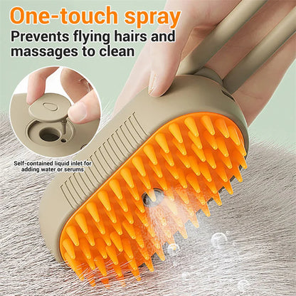 3 in 1 Pet Steam Brush For Gromming