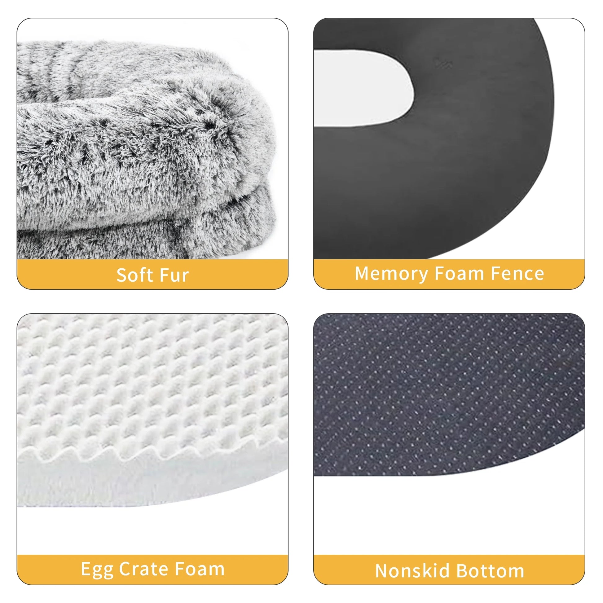 Human Dog Bed, Oversized Memory Foam Dog Bed, 79"X43" with Blanket and Pillow, Removable Fur Cover, Grey