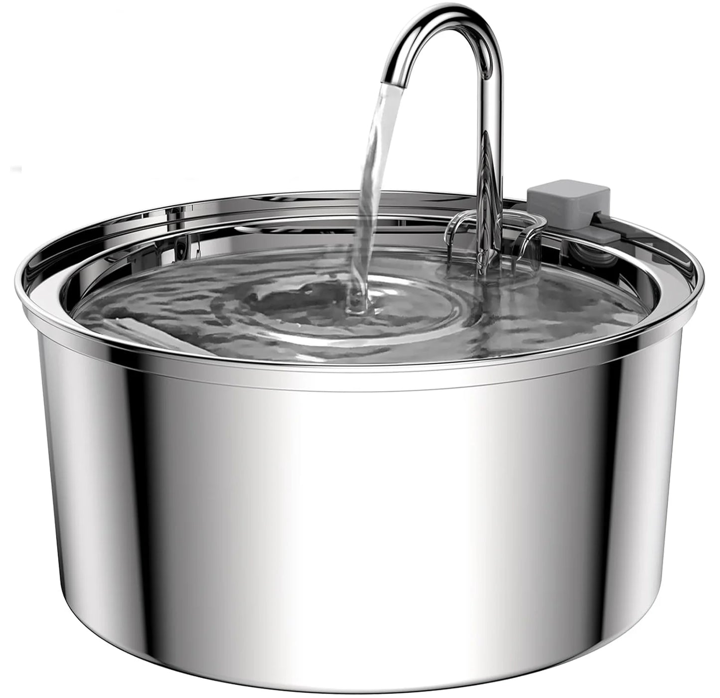 3.2L/108Oz Cat Water Fountain Premium Stainless Steel with 3 Filters, Automatic Pet Fountain Dispenser for Cats Dogs, with Ultra-Quiet Pump