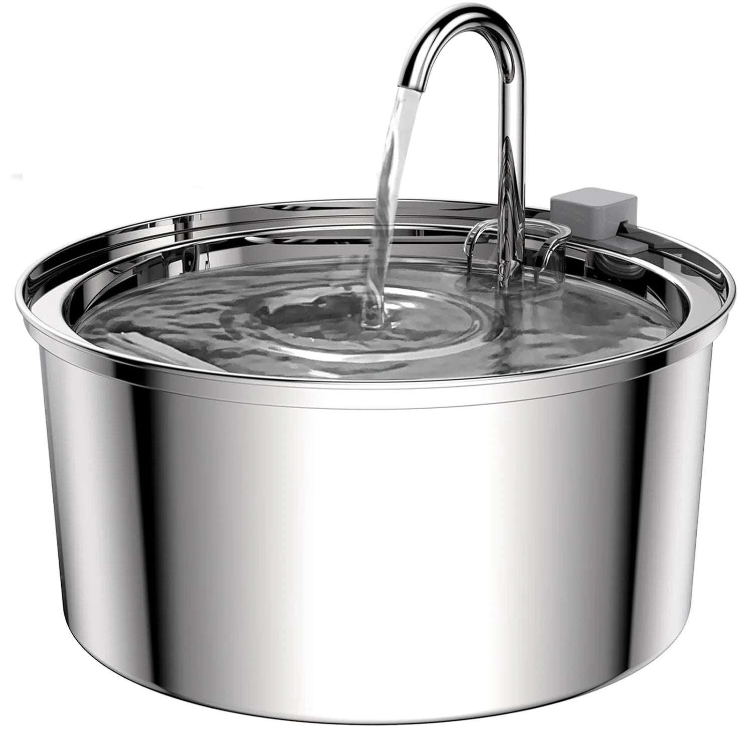 3.2L/108Oz Cat Water Fountain Premium Stainless Steel with 3 Filters, Automatic Pet Fountain Dispenser for Cats Dogs, with Ultra-Quiet Pump