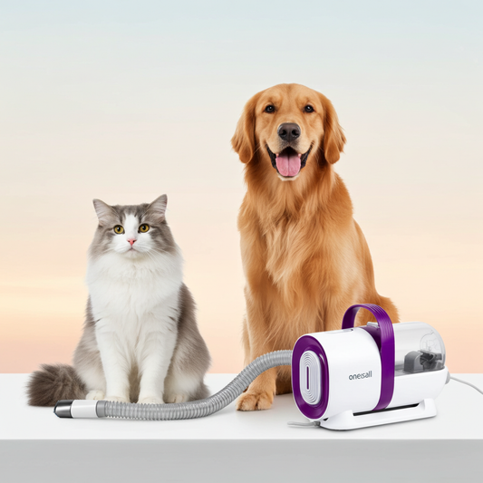 Oneisall pet grooming kit includes 7 proven grooming tools, Purple.