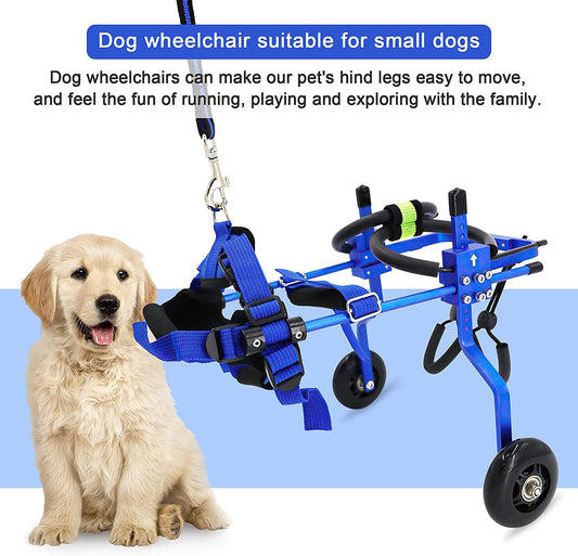 Adjustable Dog Wheelchair for Back Legs，Pet/Doggie Doggy Wheelchairs with Disabled Hind Legs Walking (Xs-Blue)