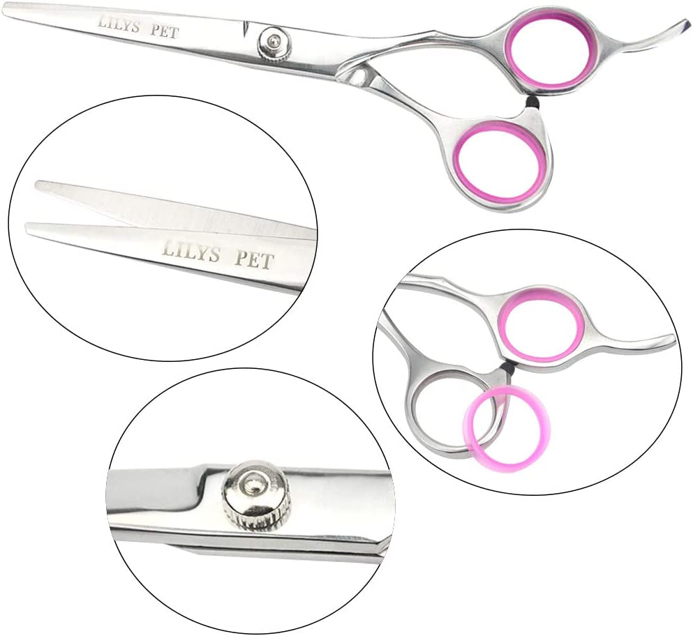 Professional PET DOG Grooming Scissors Suit,Cutting&Curved&Thinning Shears (6.0")