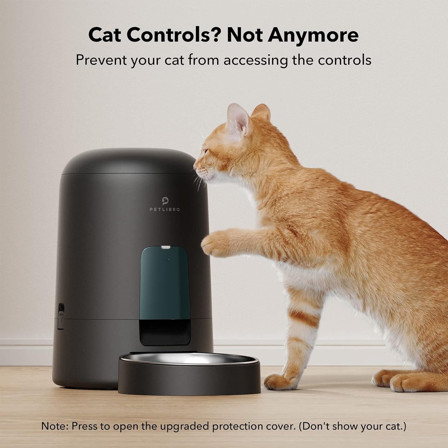 Automatic Cat Feeder, Automatic Cat Food Dispenser Battery-Operated with 180-Day Battery Life, AIR Pet Feeder for Cat & Dog, Timed Cat Feeder Program 1-6 Meals Control, 2L Auto Cat Feeder